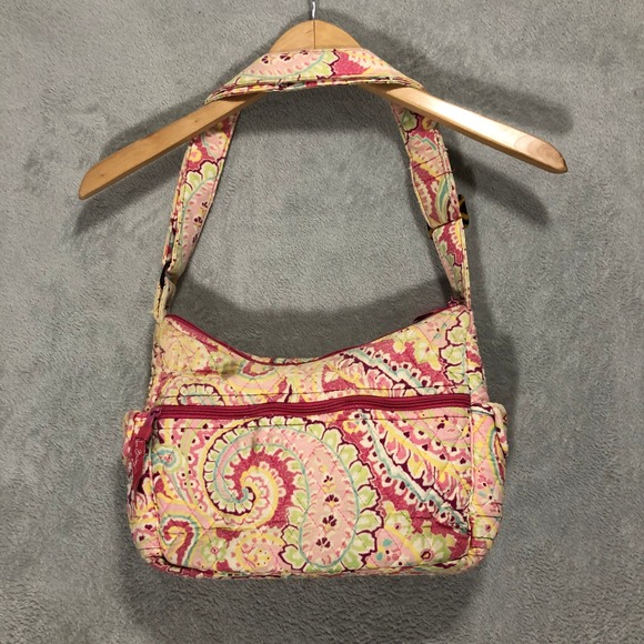 Vera Bradley Shoulder‎ Bag Quilted Floral Print Zip Top Purse - Picture 1 of 8